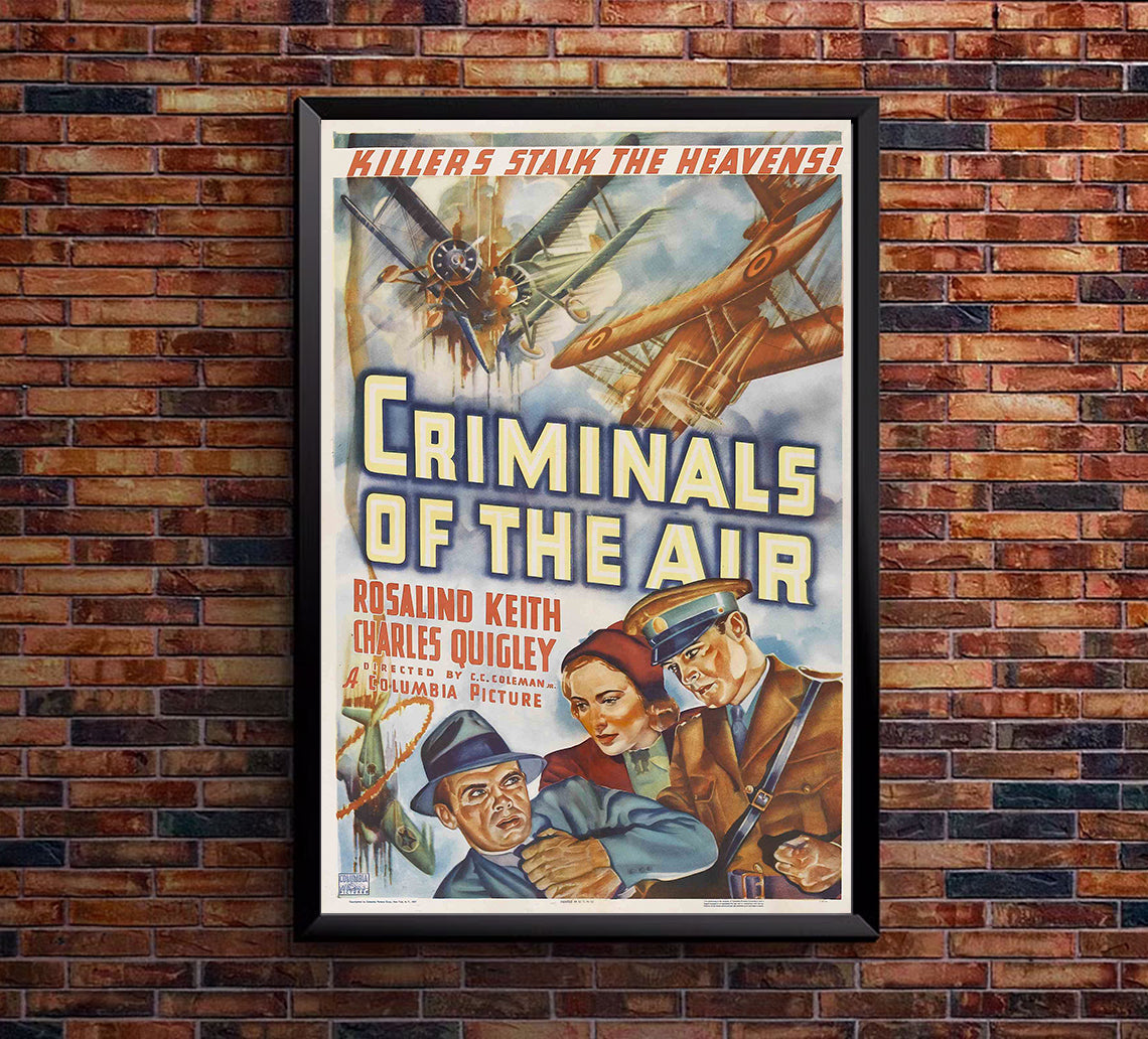 Criminals of the Air 1937 - Rita Hayworth - US - Classic Movie Poster