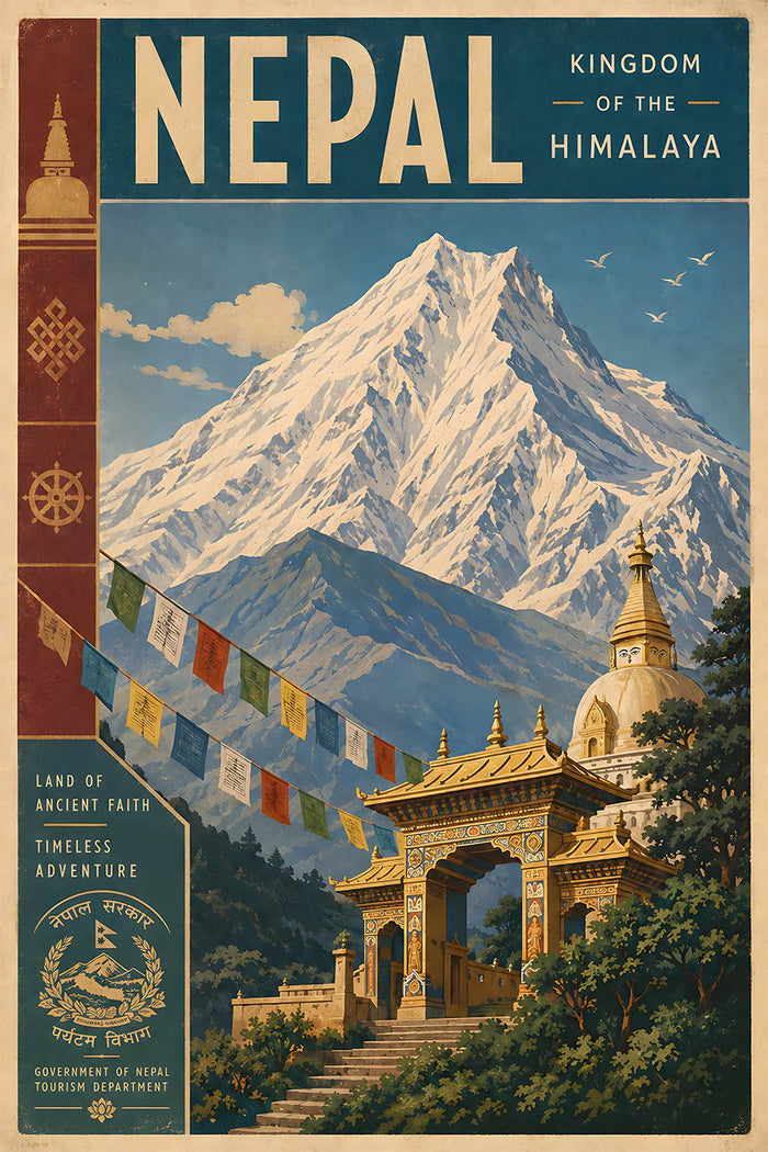 Nepal - Tourism - v1 - Vintage Travel Poster