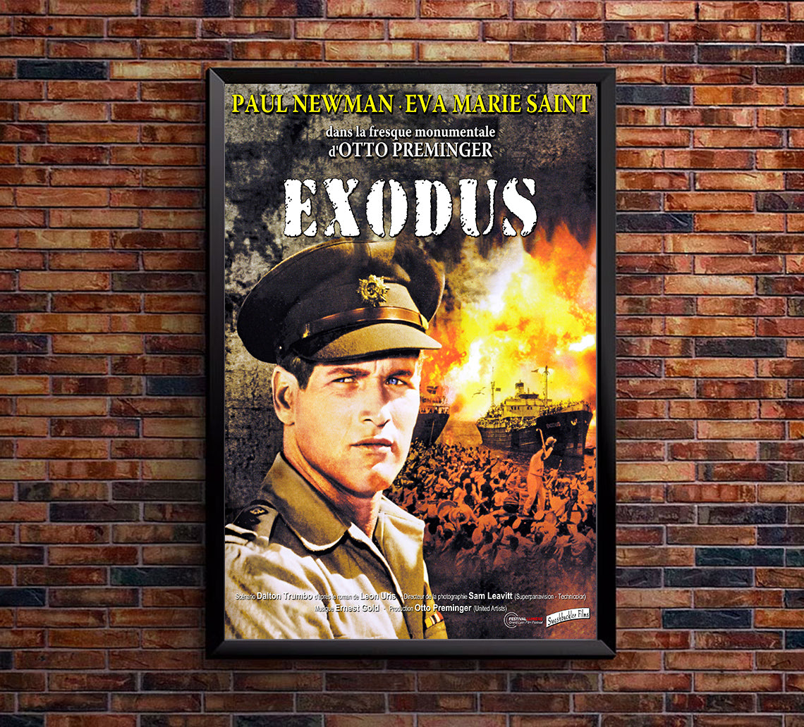 Exodus 1960 - Paul Newman - France - Classic Movie Poster