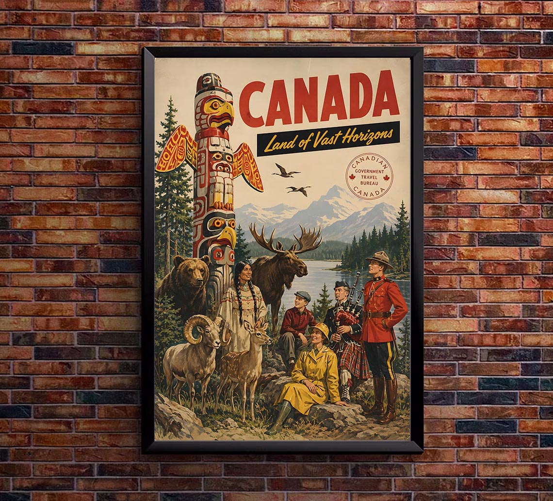 Canada - Vacations Unlimited - Vintage Tourism Travel Poster