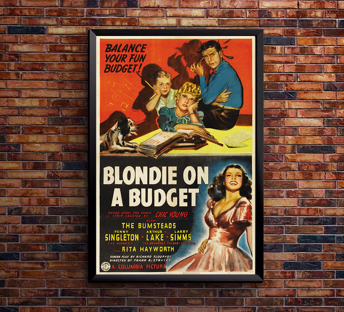 Blondie on a Budget 1940 - Rita Hayworth - US - Classic Movie Poster