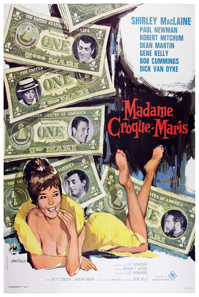 What a Way to Go! 1964 - Paul Newman - France - Classic Movie Poster