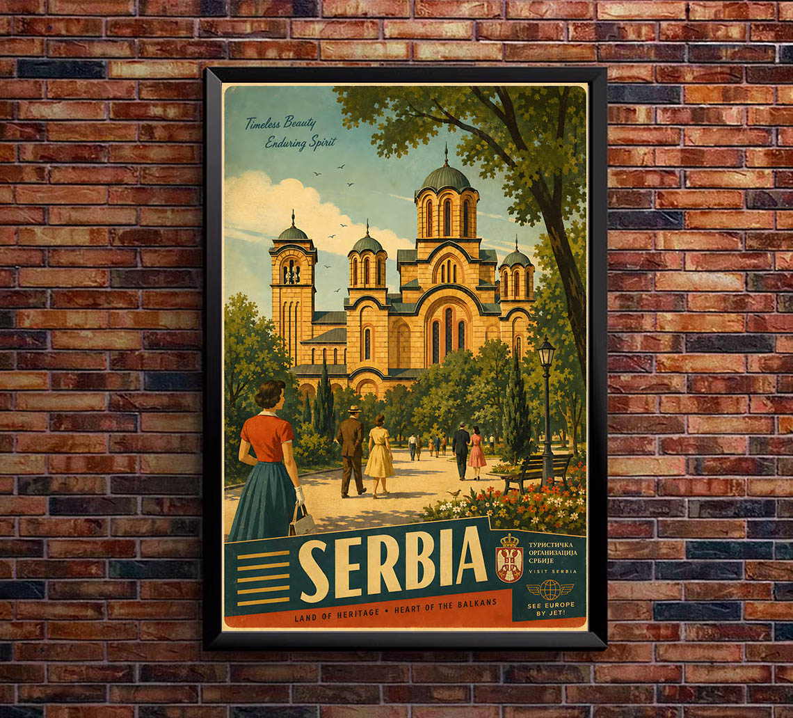 Serbia - Tourism - v1 - Vintage Travel Poster