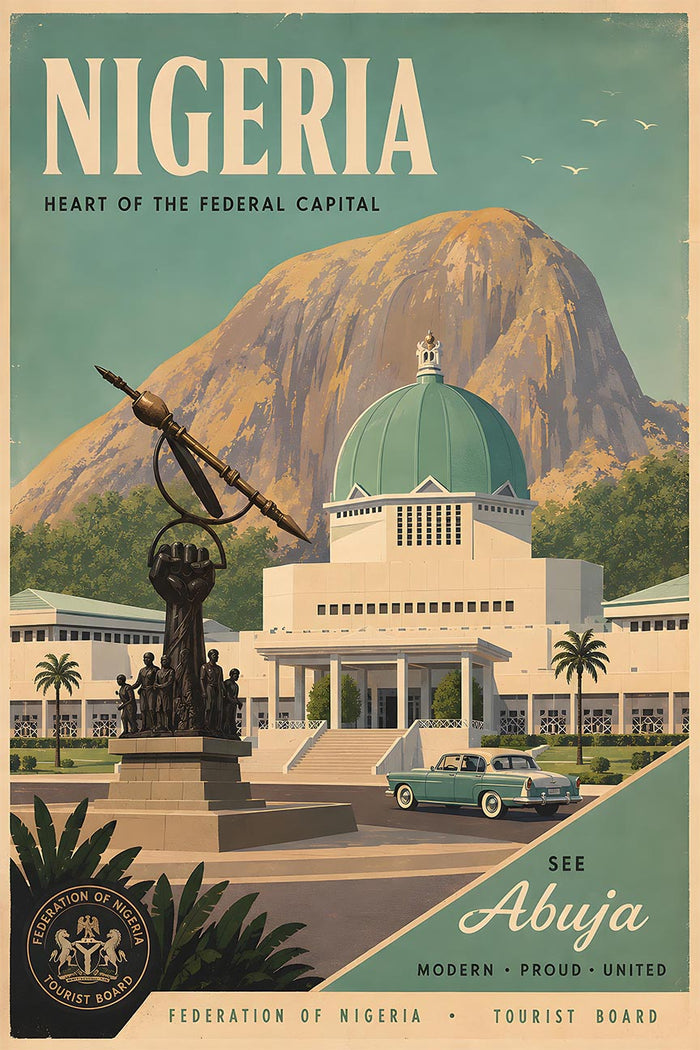 Africa - Nigeria - Vintage Tourism Travel Poster