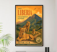 Africa - Liberia - Vintage Tourism Travel Poster