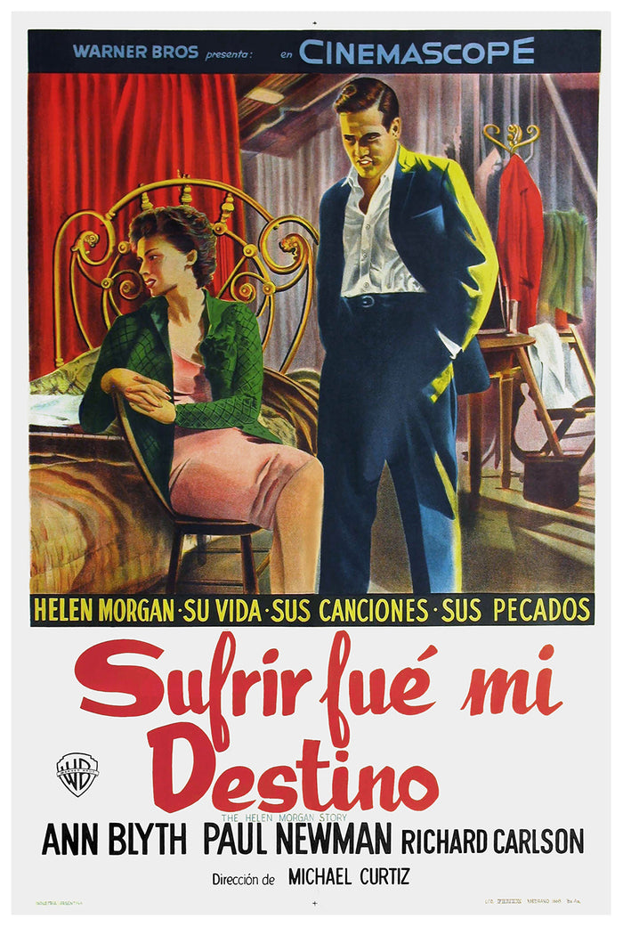 The Helen Morgan Story 1957 - Paul Newman - Argentina - Classic Movie Poster