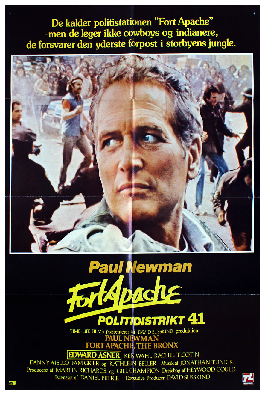 Fort Apache the Bronx 1981 - Paul Newman - Denmark - Classic Movie Poster