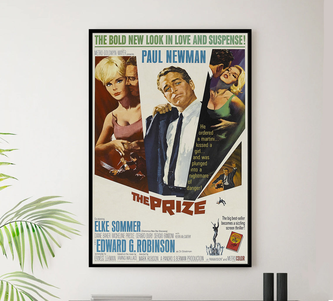 The Prize 1963 - Paul Newman - US - Classic Movie Poster