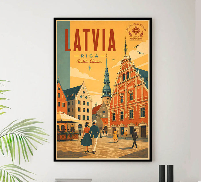 Latvia - Tourism - v1 - Vintage Travel Poster