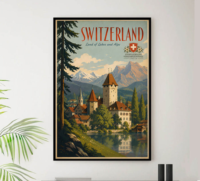 Switzerland - Tourism - v1 - Vintage Travel Poster