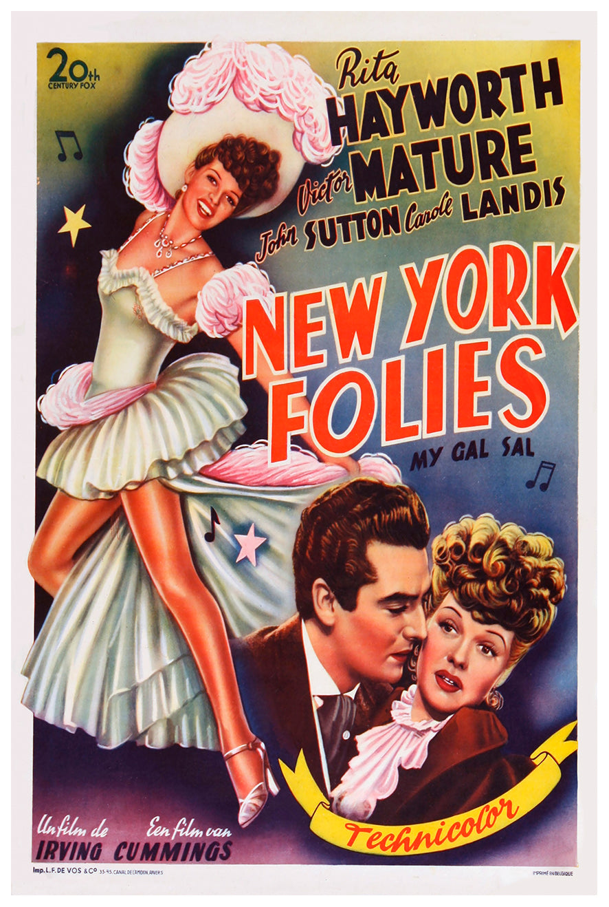 My Gal Sal 1942 - Rita Hayworth - Belgium - Classic Movie Poster