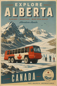 Canada - Explore Alberta - Vintage Tourism Travel Poster
