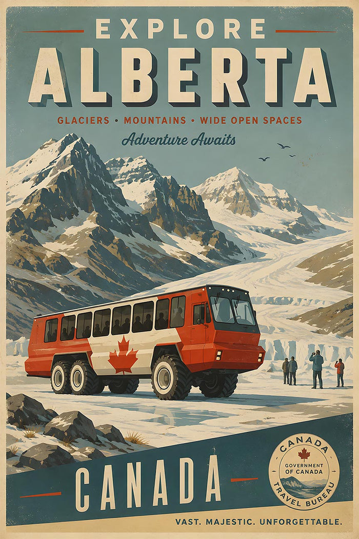 Canada - Explore Alberta - Vintage Tourism Travel Poster