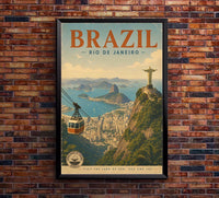Brazil - Rio de Janeiro - Vintage Tourism Travel Poster