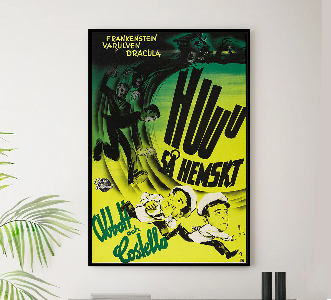 Bud Abbott Lou Costello Meet Frankenstein 1948 - Sweden - v1 - Classic Movie Poster