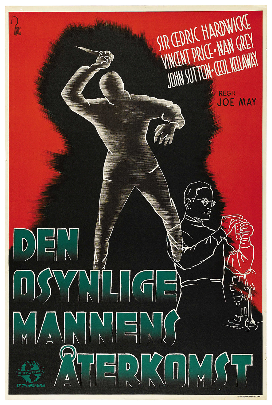 The Invisible Man Returns 1940 - Sweden - v1 - Classic Movie Poster