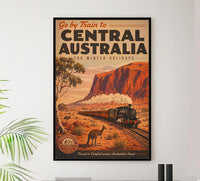 Australia - Central Australia - Vintage Tourism Travel Poster