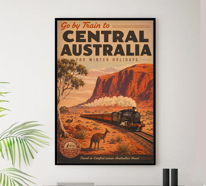 Australia - Central Australia - Vintage Tourism Travel Poster