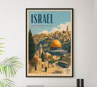 Israel - Temple Mount - Tourism - v1 - Vintage Travel Poster
