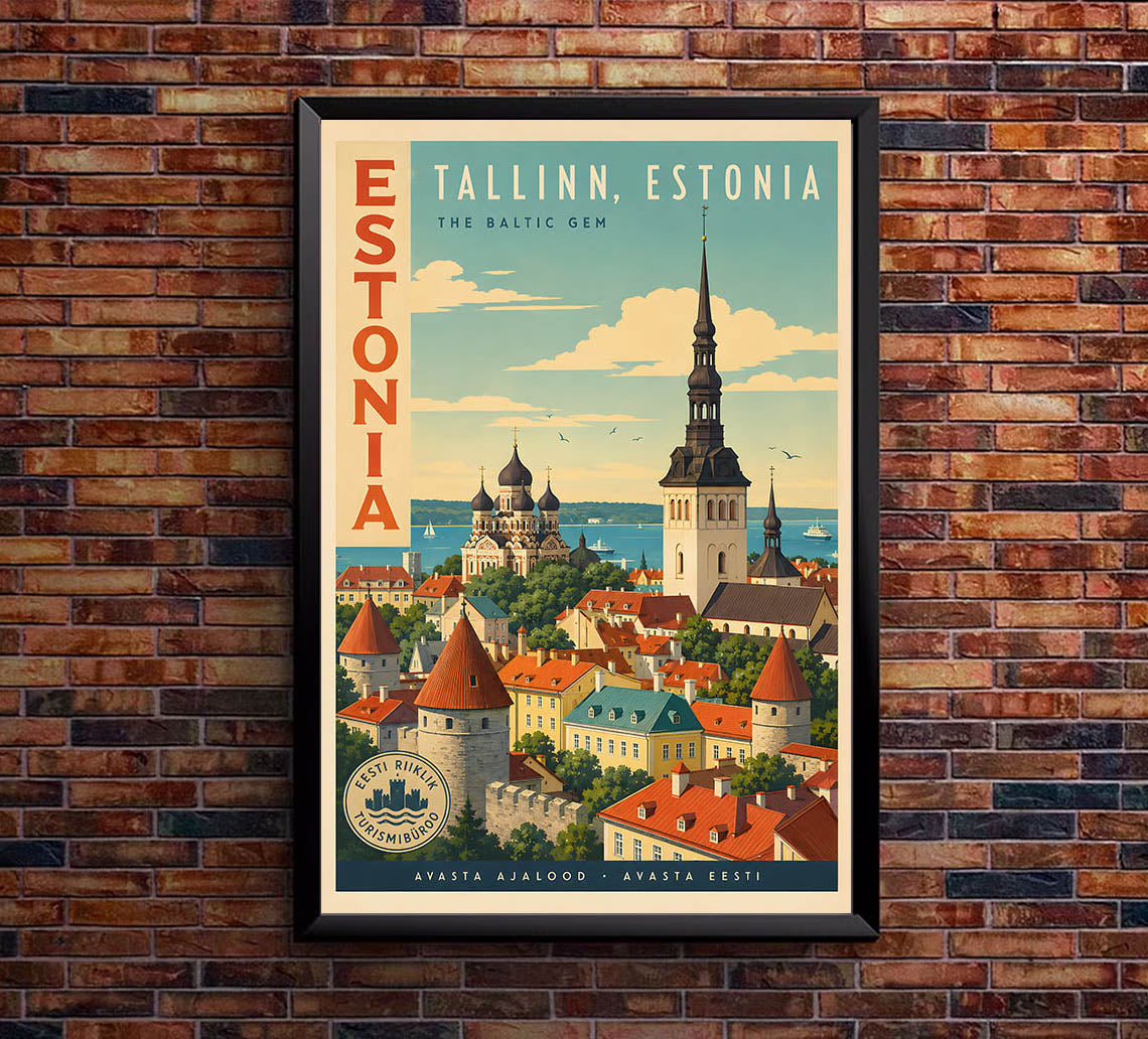 Estonia - Tourism - v1 - Vintage Travel Poster