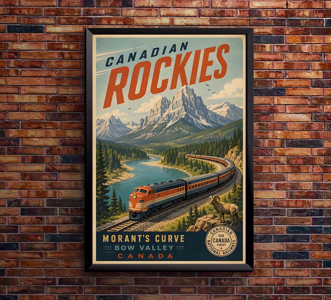 Canada - Rockies - Vintage Tourism Travel Poster