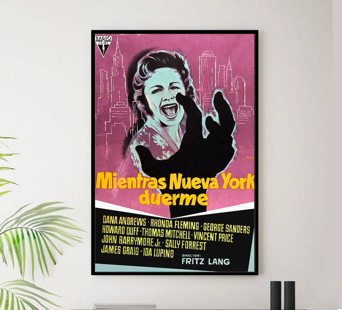 While the City Sleeps 1956 - Spain - v1 - Classic Movie Poster