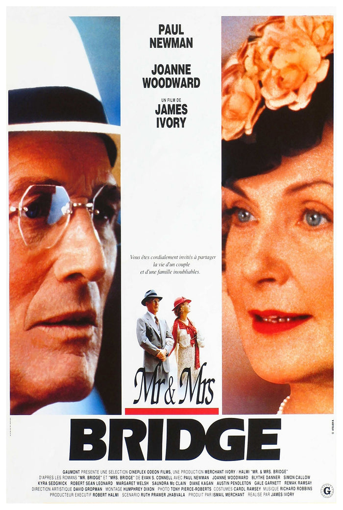 Mr. & Mrs. Bridge 1990 - Paul Newman - France - Classic Movie Poster