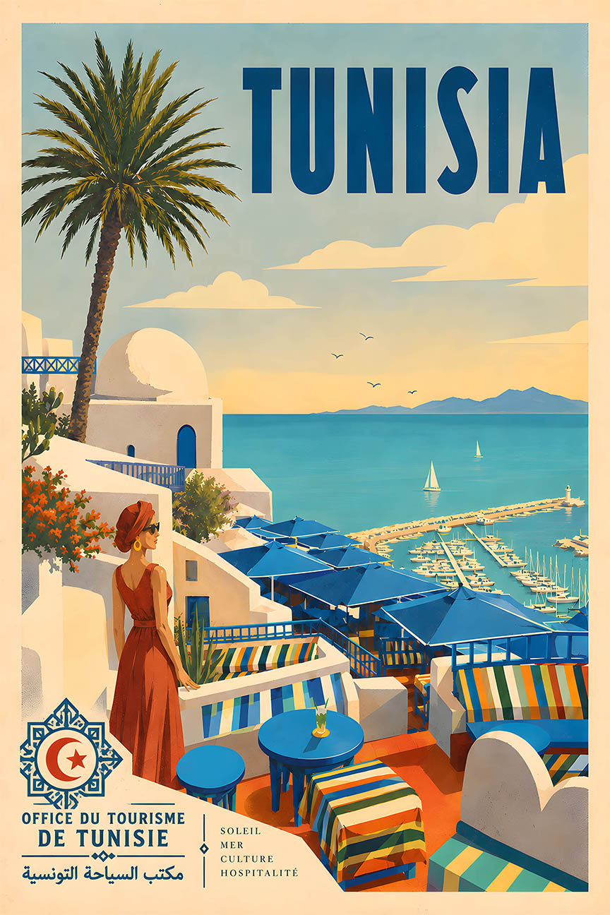 Tunisia - Tourism - v1 - Vintage Travel Poster