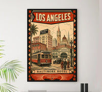 California - Baltimore Hotel - Vintage Tourism Travel Poster