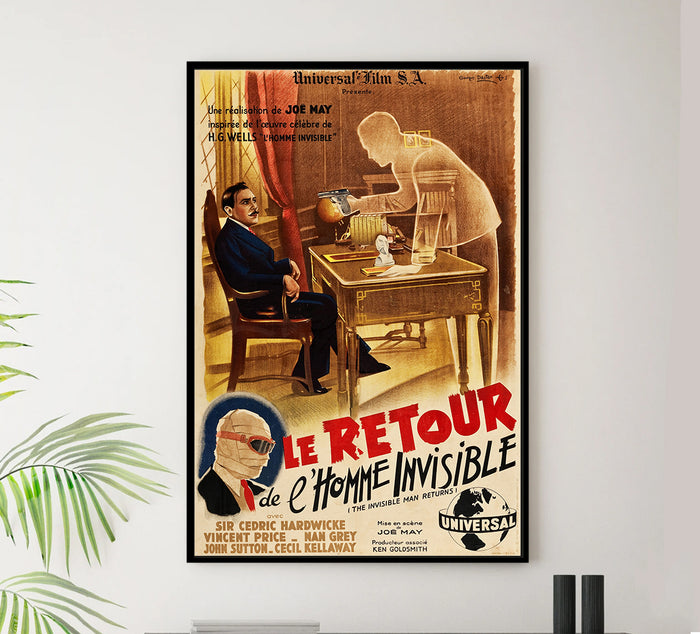 The Invisible Man Returns 1940 - France - v3 - Classic Movie Poster