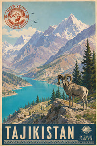 Tajikistan - Tourism - v1 - Vintage Travel Poster