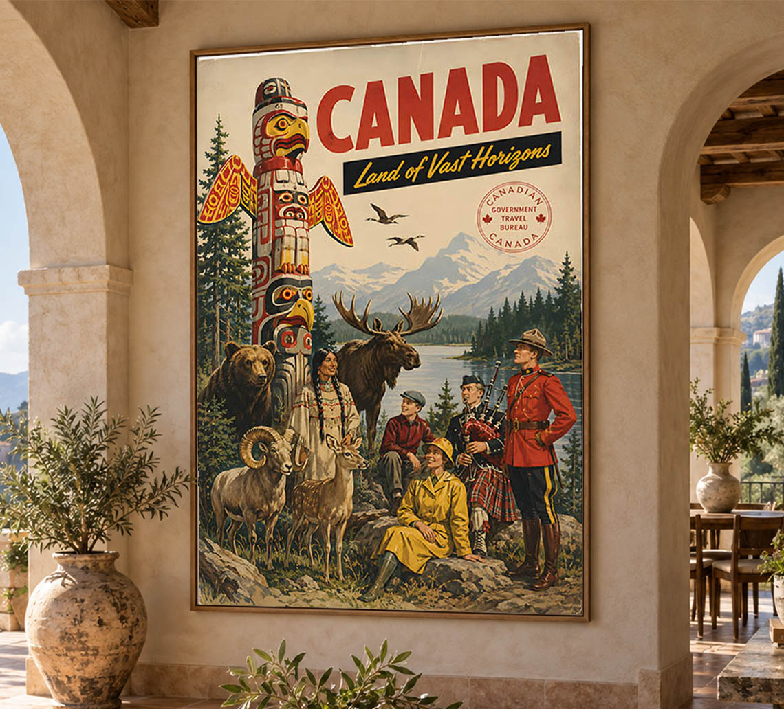 Canada - Vacations Unlimited - Vintage Tourism Travel Poster