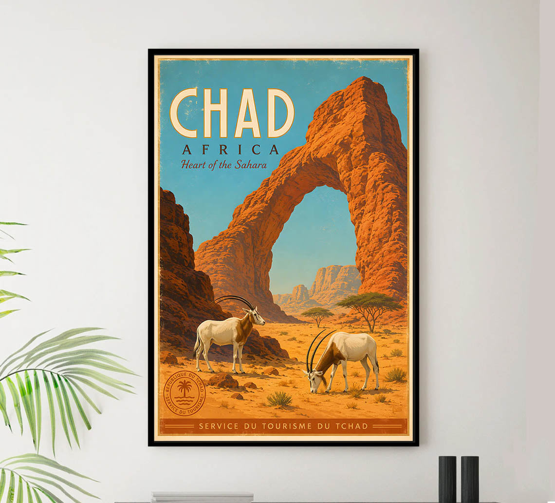 Chad - Tourism - v1 - Vintage Travel Poster