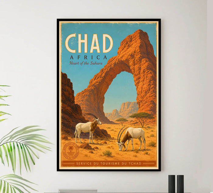 Chad - Tourism - v1 - Vintage Travel Poster