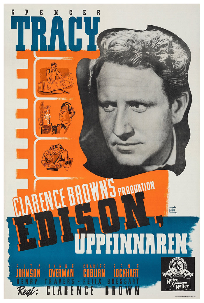 Edison, the Man 1940 - Sweden - v1 - Classic Movie Poster