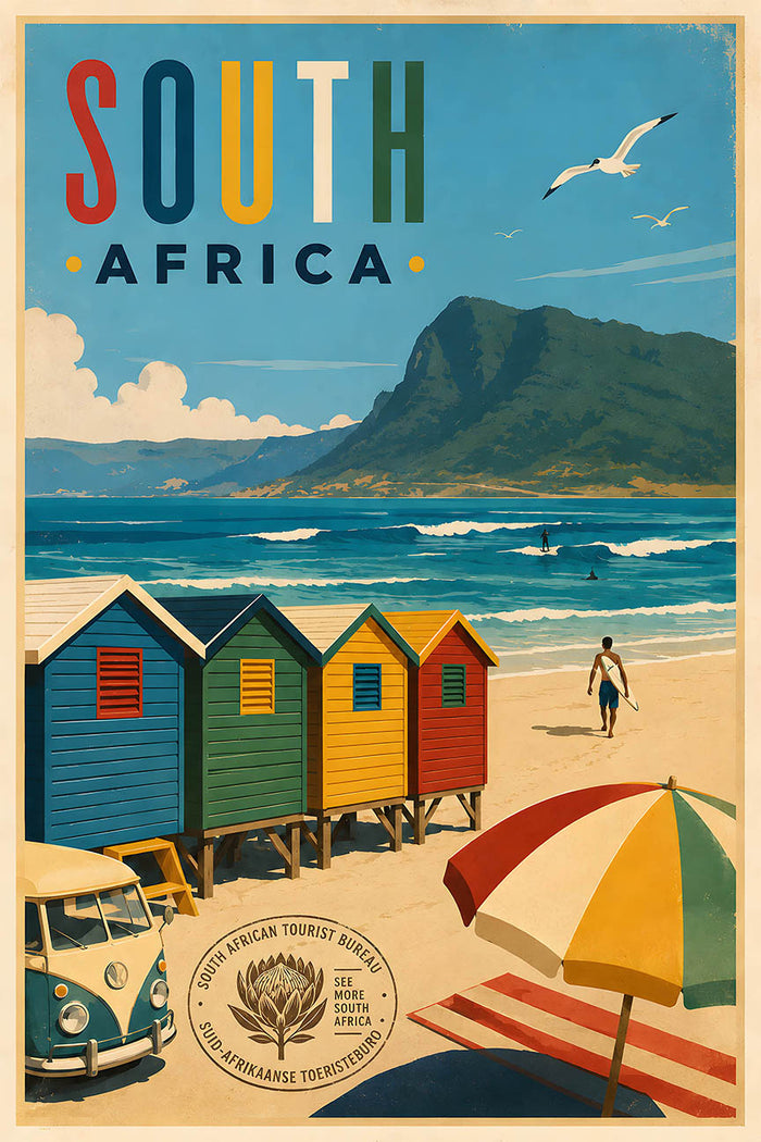 South Africa - Tourism - v1 - Vintage Travel Poster