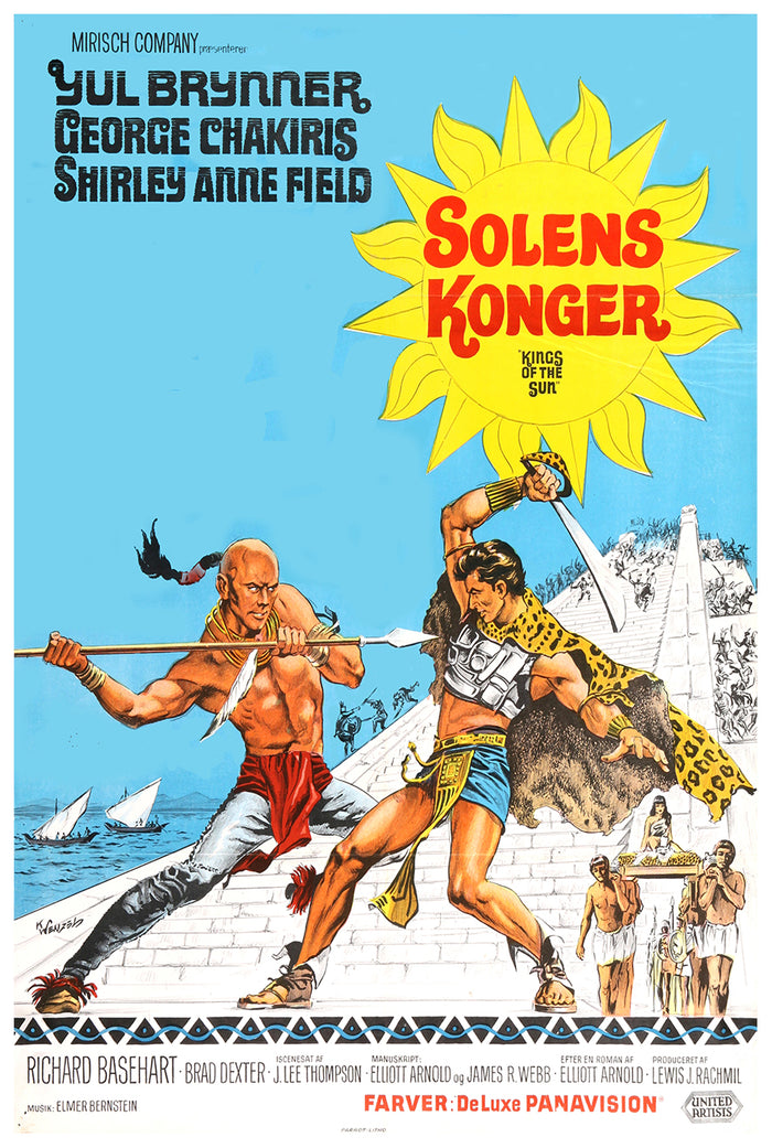 Kings of the Sun 1963 - Denmark - v1 - Classsic Movie Poster