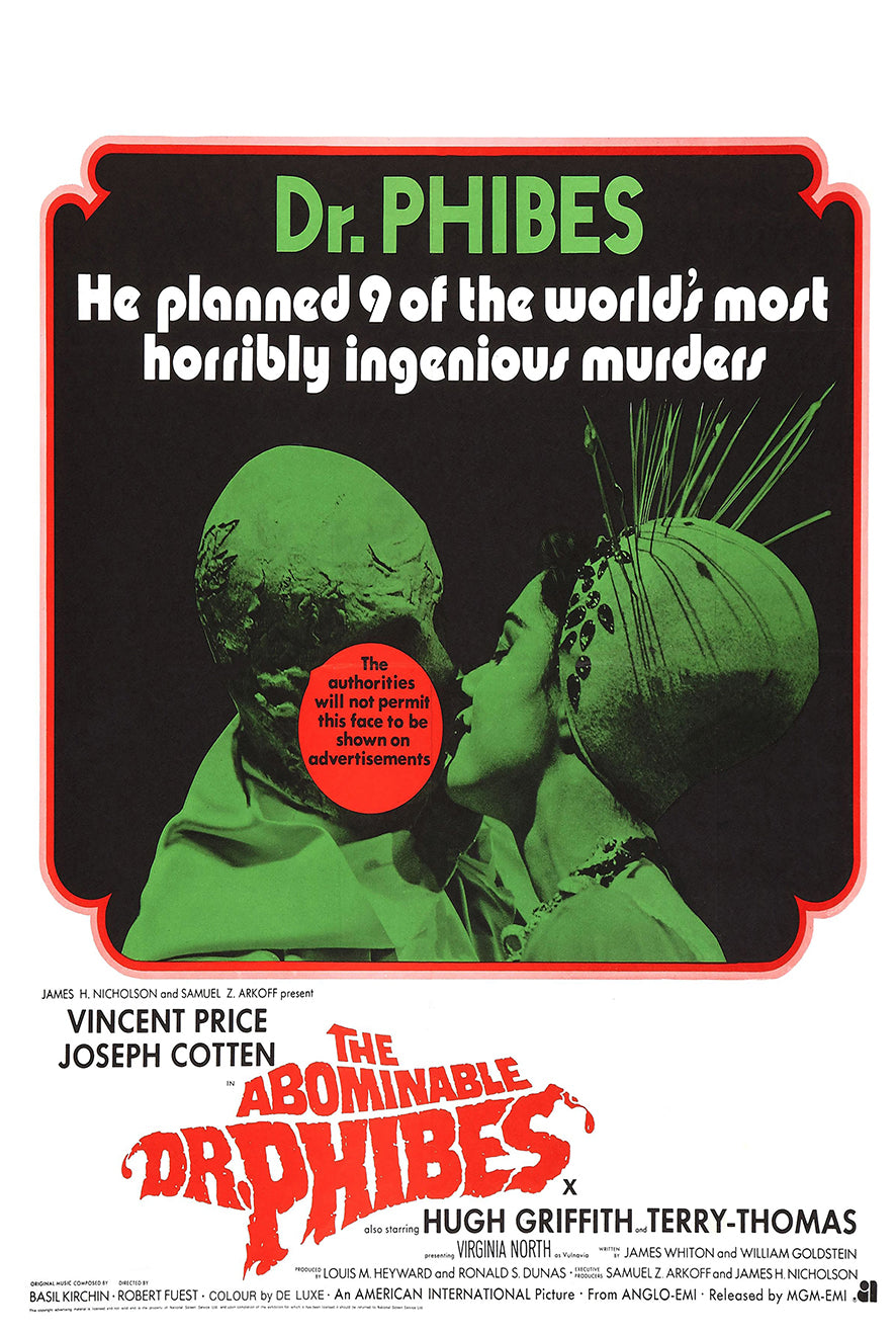The Abominable Dr. Phibes 1971 - United Kingdom - v1 - Classic Movie Poster