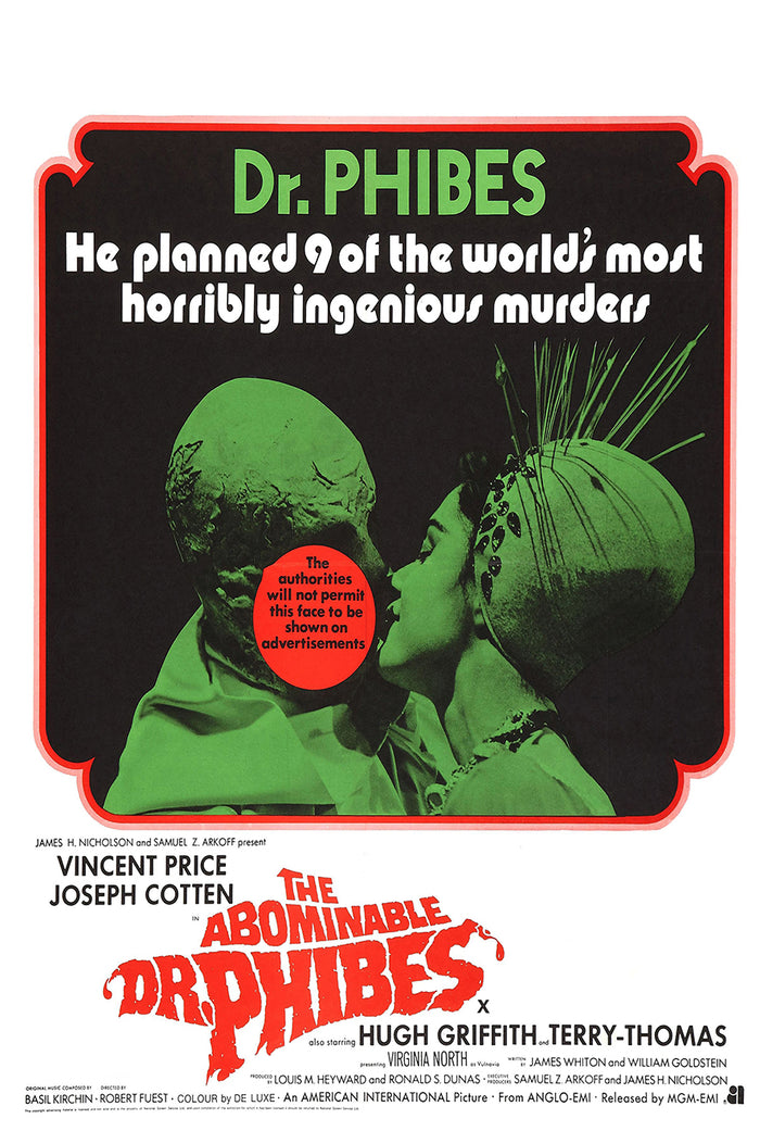The Abominable Dr. Phibes 1971 - United Kingdom - v1 - Classic Movie Poster