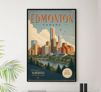 Canada - Edmonton - Vintage Tourism Travel Poster