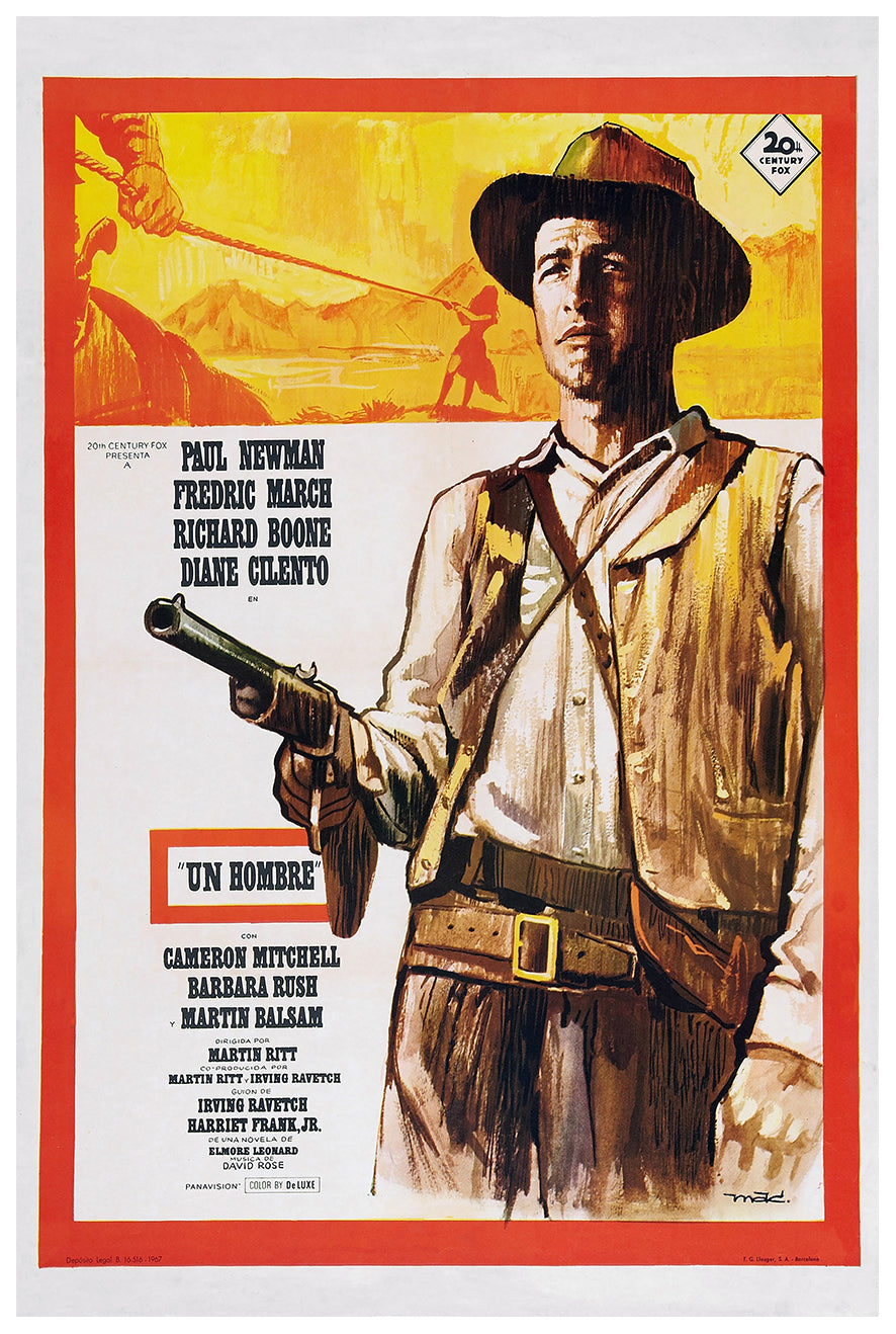 Hombre 1967 - Paul Newman - Spain - Classic Movie Poster