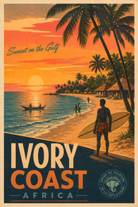 Africa - Ivory Coast - Vintage Tourism Travel Poster