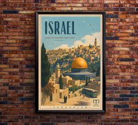 Israel - Temple Mount - Tourism - v1 - Vintage Travel Poster