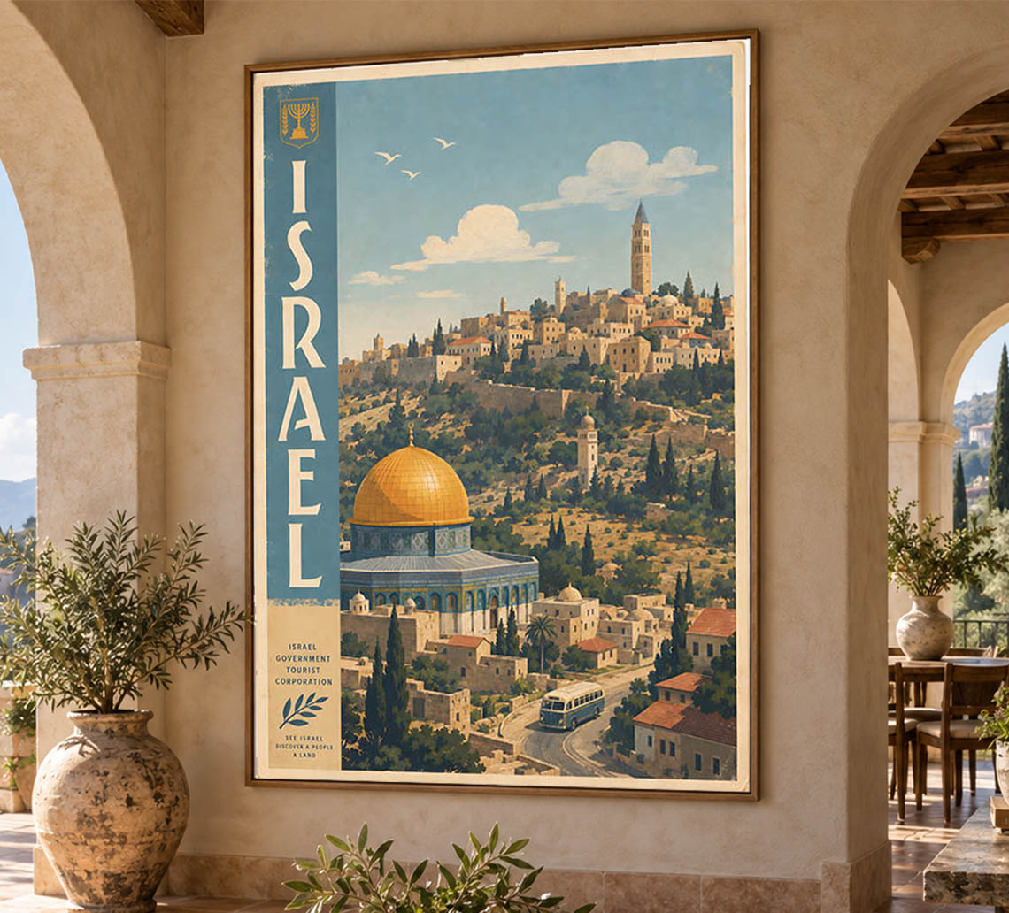 Israel - Tourism - v1 - Vintage Travel Poster