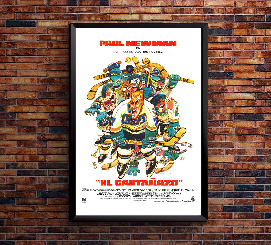 Slap Shot 1977 - Paul Newman - Spain - Classic Movie Poster