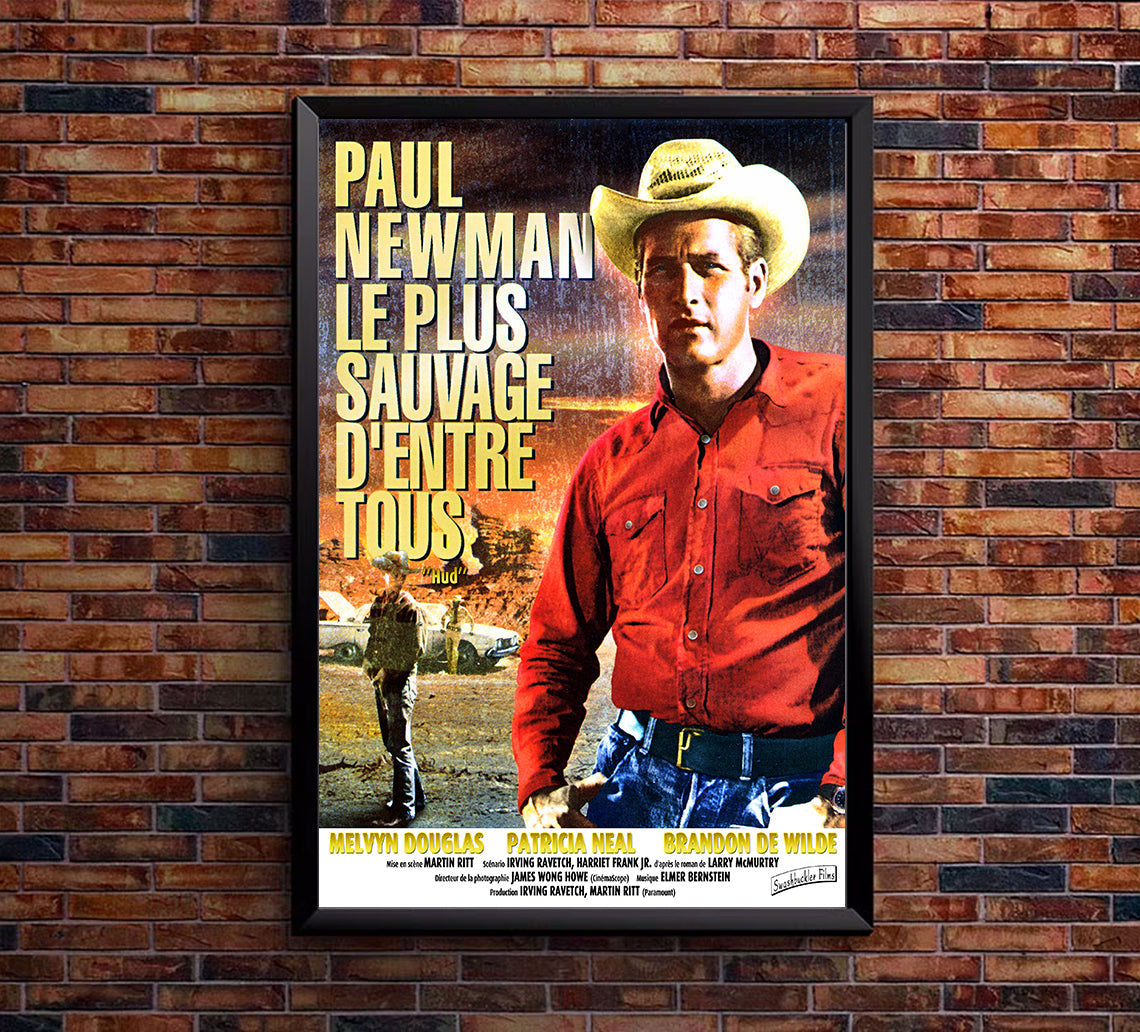 Hud 1963 - Paul Newman - France (2) - Classic Movie Poster
