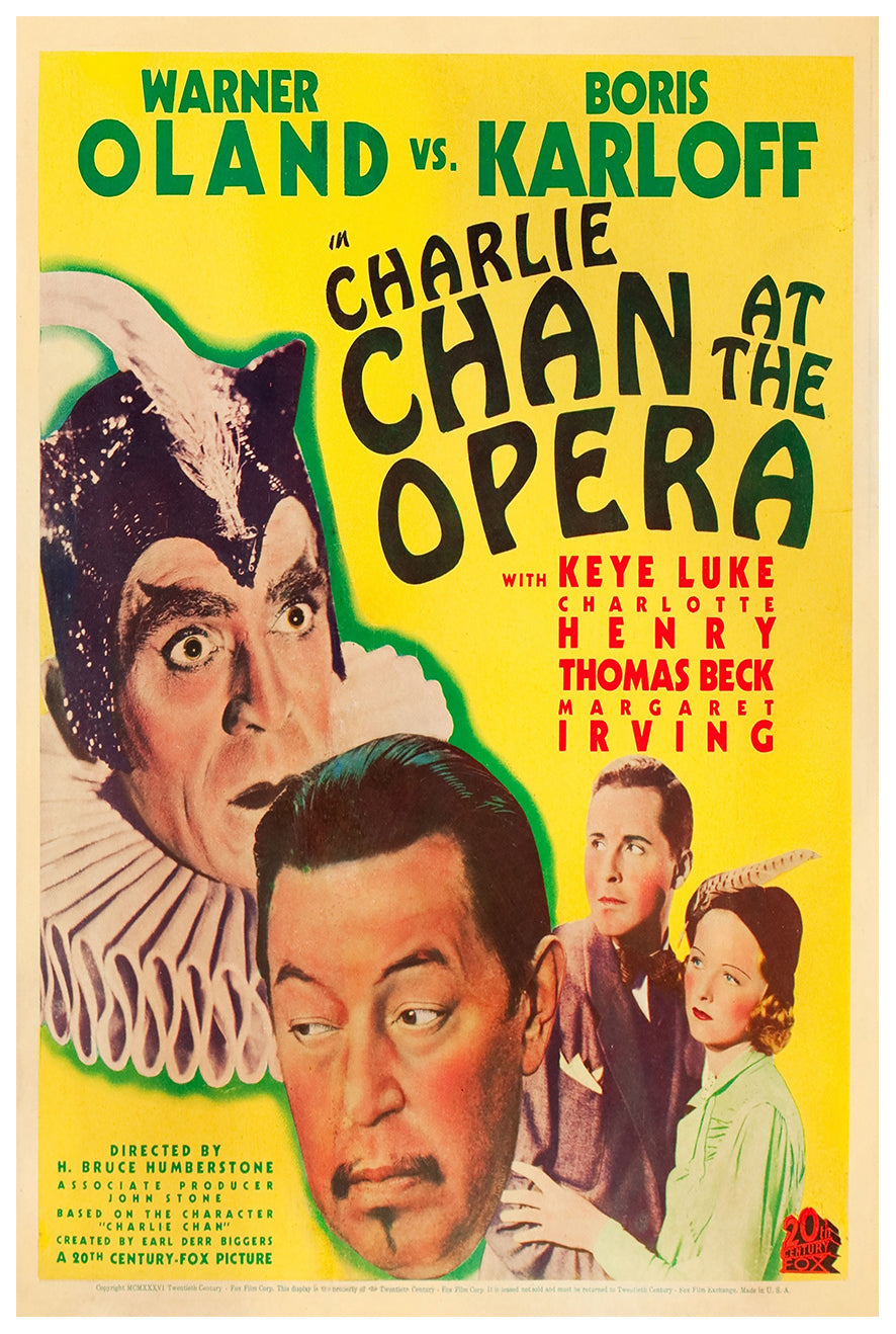 Charlie Chan at the Opera 1936 - US - v3 - Classic Movie Poster
