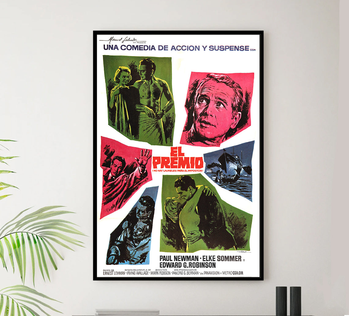 The Prize 1963 - Paul Newman - Spain - Classic Movie Poster