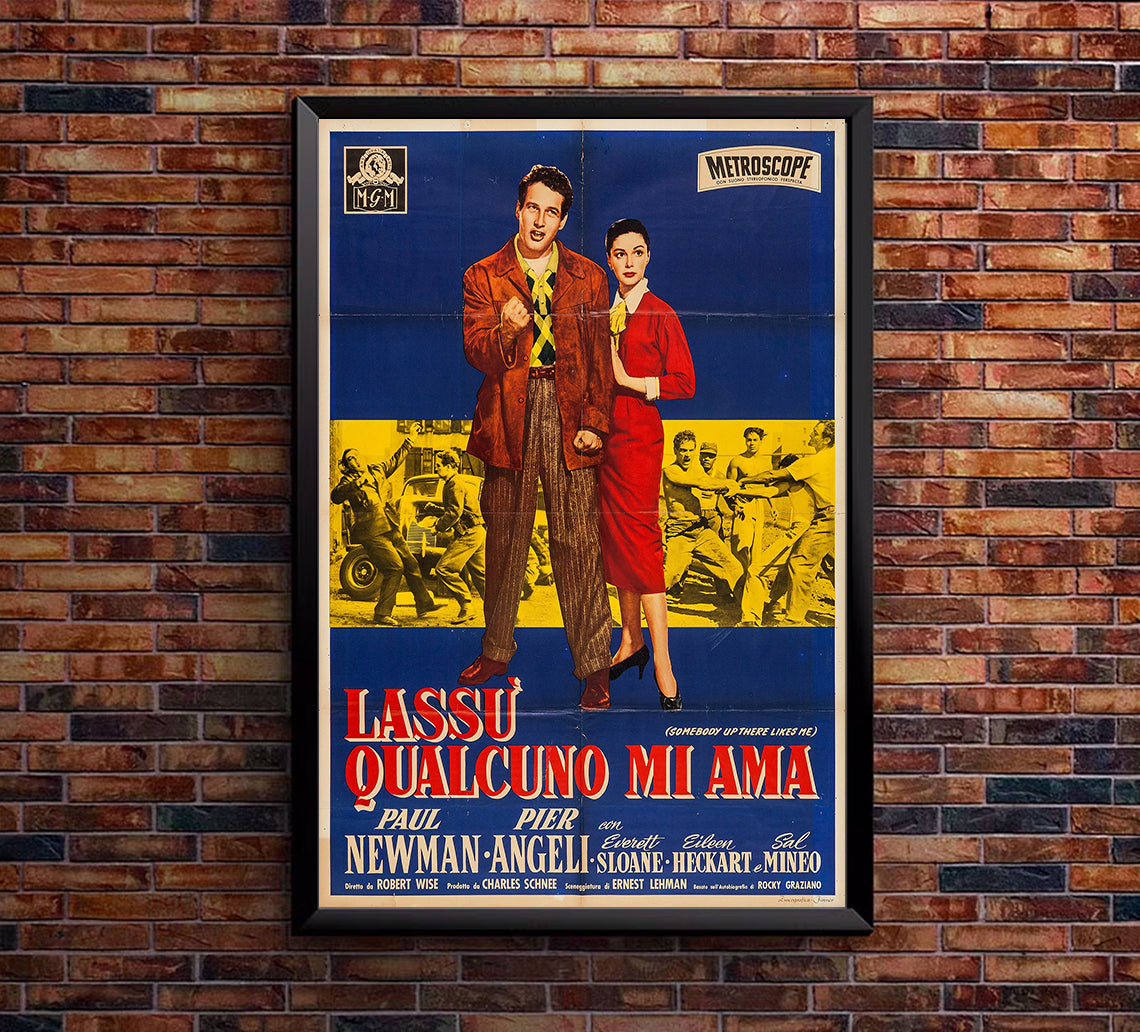 Somebody Up There Likes Me 1956 - Paul Newman - Italy - Classic Movie Poster