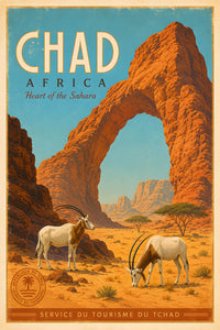 Chad - Tourism - v1 - Vintage Travel Poster